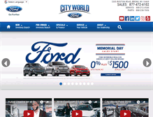 Tablet Screenshot of cityworldford.net